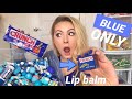 ?? My BLUE Lip Balms Choose What I Eat for 24 Hours! *SATISFYING*