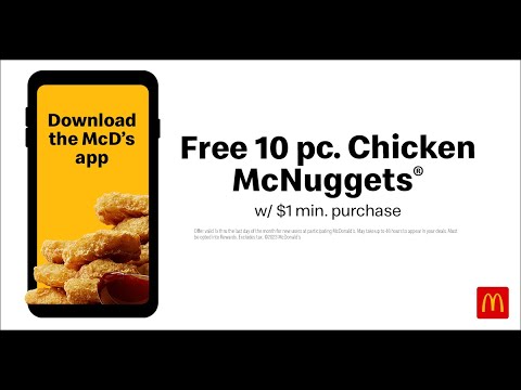 Ganhe 10 unidades grátis de Chicken McNuggets® ao baixar o aplicativo