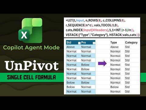 Excel Copilot: Unpivot Single Cell Fast Excel Copilot: Unpivot Single Cell Fast