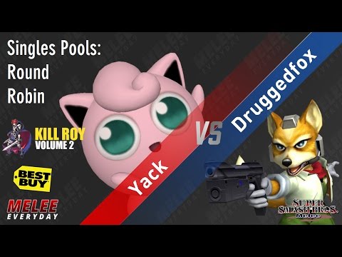 Kill Roy 2 - Yack (Jigglypuff) vs. Druggedfox (Fox) - SSBM - Singles Pools, RR