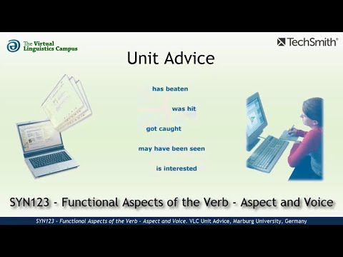 SYN123 - Unit Advice (The Verb - Aspect and Voice)