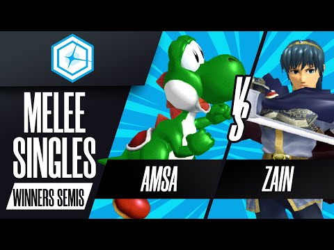 aMSa (Yoshi) vs Zain (Marth) - Melee Singles Winners Semis - Shine 2023
