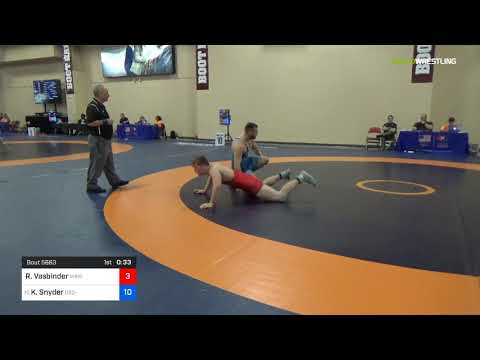 2018 Marine Corps US Open/UWW Junior Freestyle 92 Con 8 #1 - Ryan Vasbinder (MBWC) Vs. Kevin Snyde