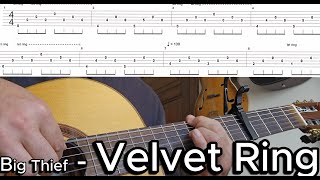 Velvet Ring – Big Thief | Guitar Tutorial (TAB On Screen)