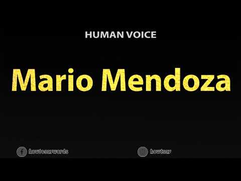 How To Pronounce Mario Mendoza