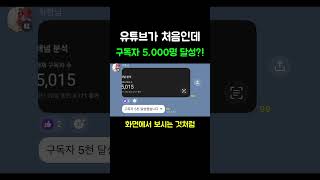 유튜브가 처음인데 구독자 5천명 달성?