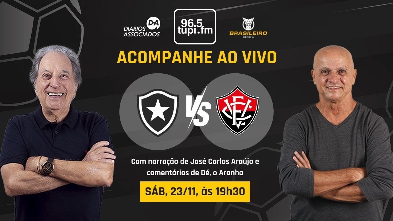 BOTAFOGO 0 x 0 VITÓRIA - Campeonato Brasileiro - 35ª Rodada - 23/11/2024 - AO VIVO