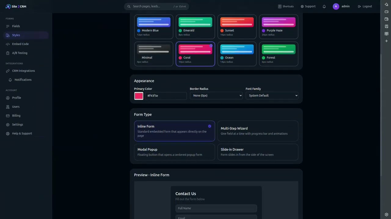 Site2CRM Demo