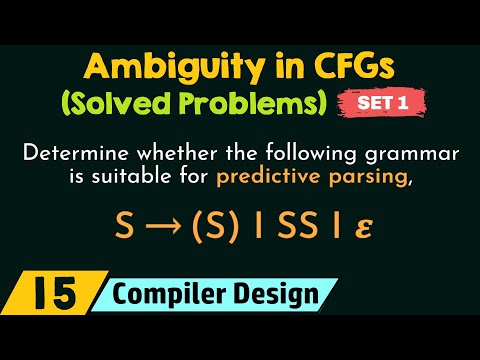 Ambiguity in CFGs Solved Problems Set 1