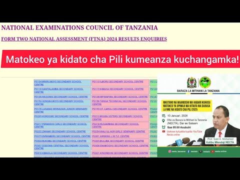 Matokeo ya kidato cha pili 2025/2026 NECTA Form Two Results kumekucha!
