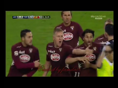 Espulsione di Kamil Glik in Juventus-Torino 3-0 dic.2012, commento originale Caressa-Bergomi