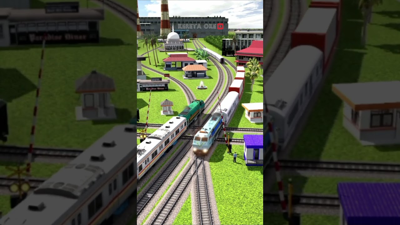 kereta Api Cepat Melintasi Persilangan Dan Tikungan #indianrailways #train #railway #railroad