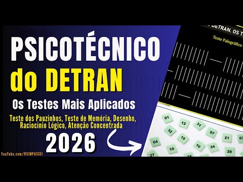 Psychometric test for the DETRAN (Brazilian Department of Motor Vehicles) 2026. Psychological eva...