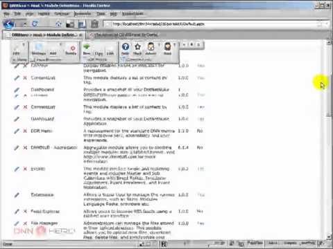 DotNetNuke Tutorial, Advanced Control Panel Package - Video #114