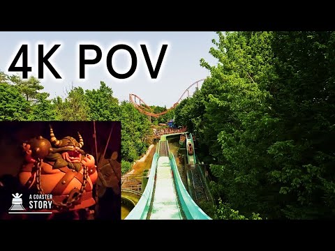 Wickie Splash (Viking-Themed Log Flume) - Holiday Park 4K POV