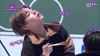 Download lagu [ENG SUB] Wanna One Jihoon Bravely Tries the Famous Extraspicy Korean noodle(ft. Ong Seong Wu) mp3