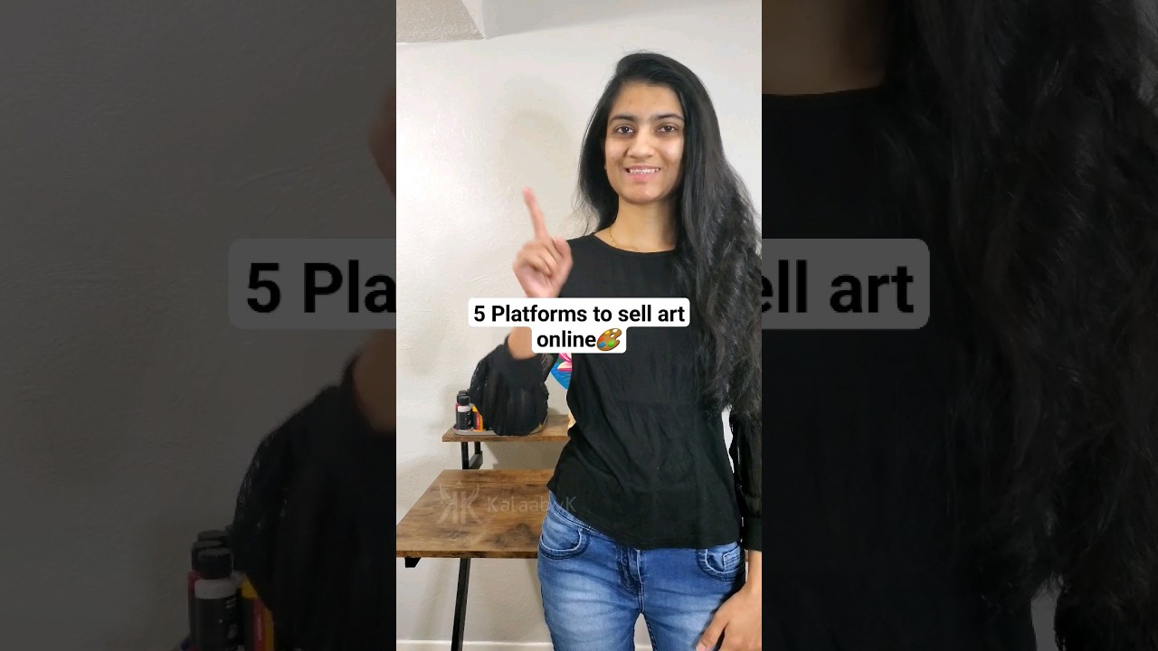 How to Sell Art Online 🎨 #shorts #youtubeshorts #art #khushbuadeshara