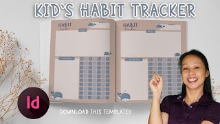 KIDS HABIT TRACKER PRINTABLE | EASY ADOBE INDESIGN TUTORIAL