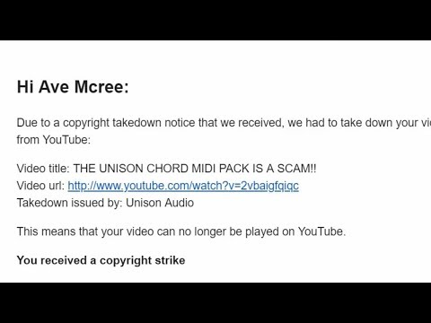 Unison Audio Copyright Striked My Channel