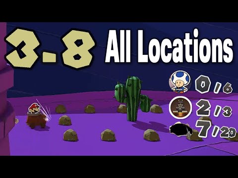 🌠  3-8 Far West - All Collectible Locations - Paper Mario : The Origami King