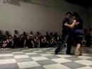  Esteban Moreno  and  Claudia Codega  are  dancing  to  the  tango  "  Tema Impro  "