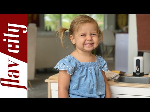 Part of a video titled How To Build A Functional Kitchen For A Toddler - YouTube
