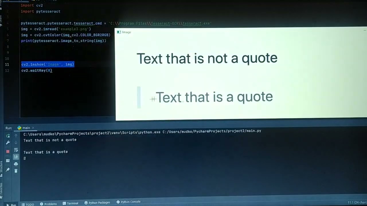 Text Extraction Using OpenCV and Tesseract-OCR Engine