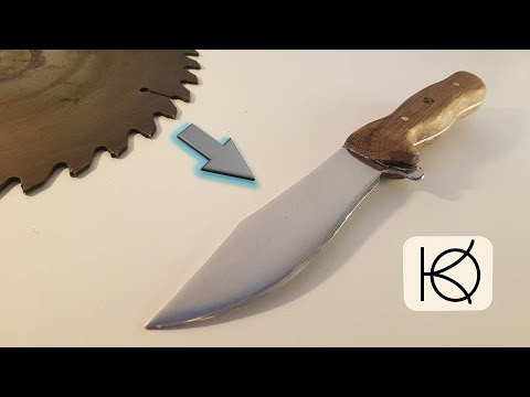 Making A Bowie Knife From An Old Saw Blade | DIY | Messer aus einem alten Sägeblatt bauen