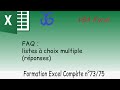 FAQ sur les lListe à choix multiple du VBA Excel