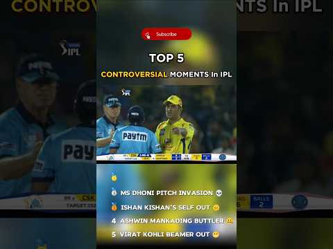 Top 5 Controversial Moments in IPL #cricket #ipl #shorts
