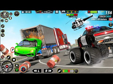 Police Truck Gangster Driver 3D - Cop Car Chase Driving Simulator - Android & iOs Gameplay