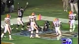 THE BEARS SCORED 2 TDS IN THE FINAL 32 SECONDS ENROUTE TO AN IMPROBABLE 13-3 RECORD IN 2001