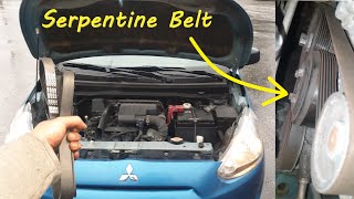 2015 Mitsubishi Mirage Serpentine Belt Replacement