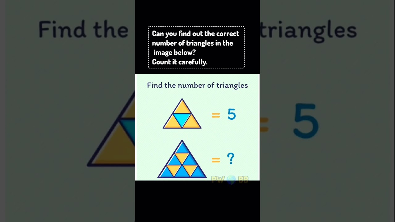Count the triangles #puzzle #brainmath #shorts