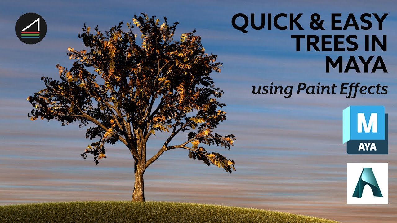 Paint FX Trees with Quixel Leaves in Maya