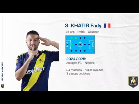 Fady KHATIR - 28 yo - Left Back - Aubagne FC - National (Tier 3 France)