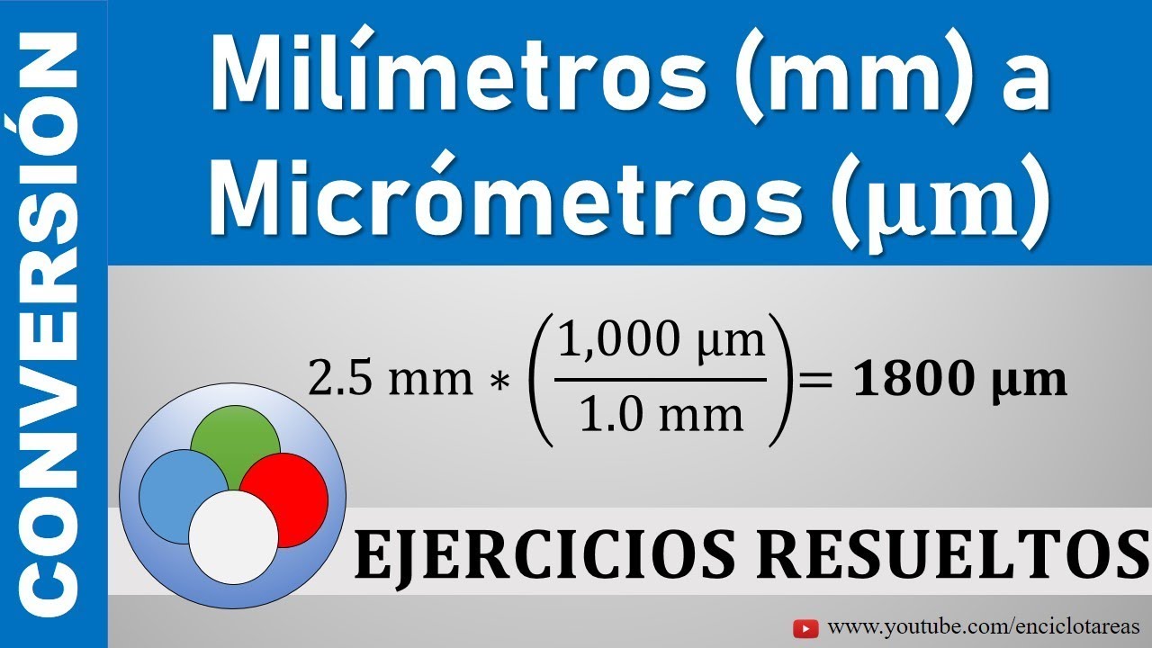 Conversión de Milímetros (mm) a Micrómetros (µm) - (µm a mm)
