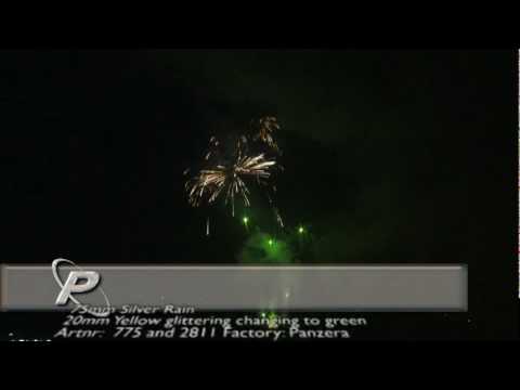Italian Fireworks Demo  - Panzera - Silver Rain 75mm