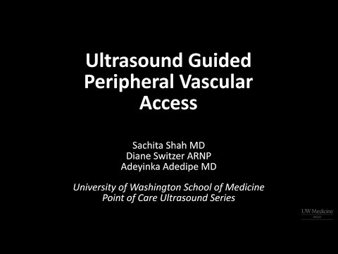 Ultrasound Guided Peripheral Vascular Access