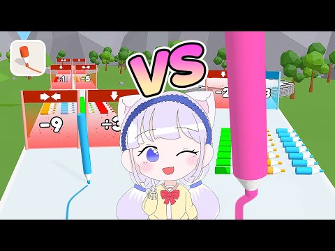 What should I draw? Collect the colored pencils and run! Crayon Rush 3D