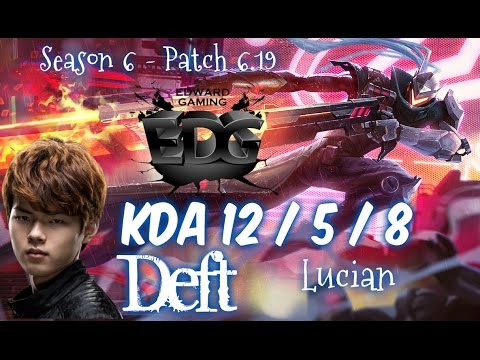 EDG Deft LUCIAN vs EZREAL ADC - Patch 6.19 NA Ranked | League of Legends