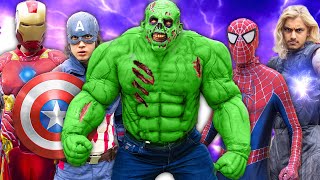 Zombie Hulk VS Avengers - Reverse Hide and Seek!