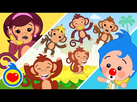Cinco Monitos Saltaban En La Cama 🙈 Canciones Infantiles | Plim Plim