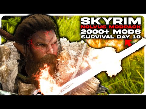I Survived 10 Days in Skyrim Legendary Survival w\2000+ Mods || Here's How it Went - Nolvus Modpack
