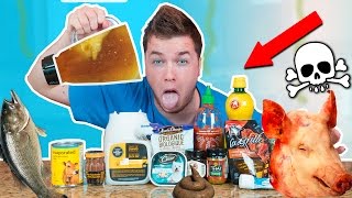 GROSSEST DRINK IN THE WORLD CHALLENGE! Dog Food, Fish & More!  (EXTREMELY DANGEROUS)