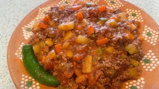 【メキシコ在住日本人】メキシコ家庭料理をつくるよ|Picadillo(ピカディージョ)|Japonesa en México prepara picadillo delicioso 🇯🇵🇲🇽😋