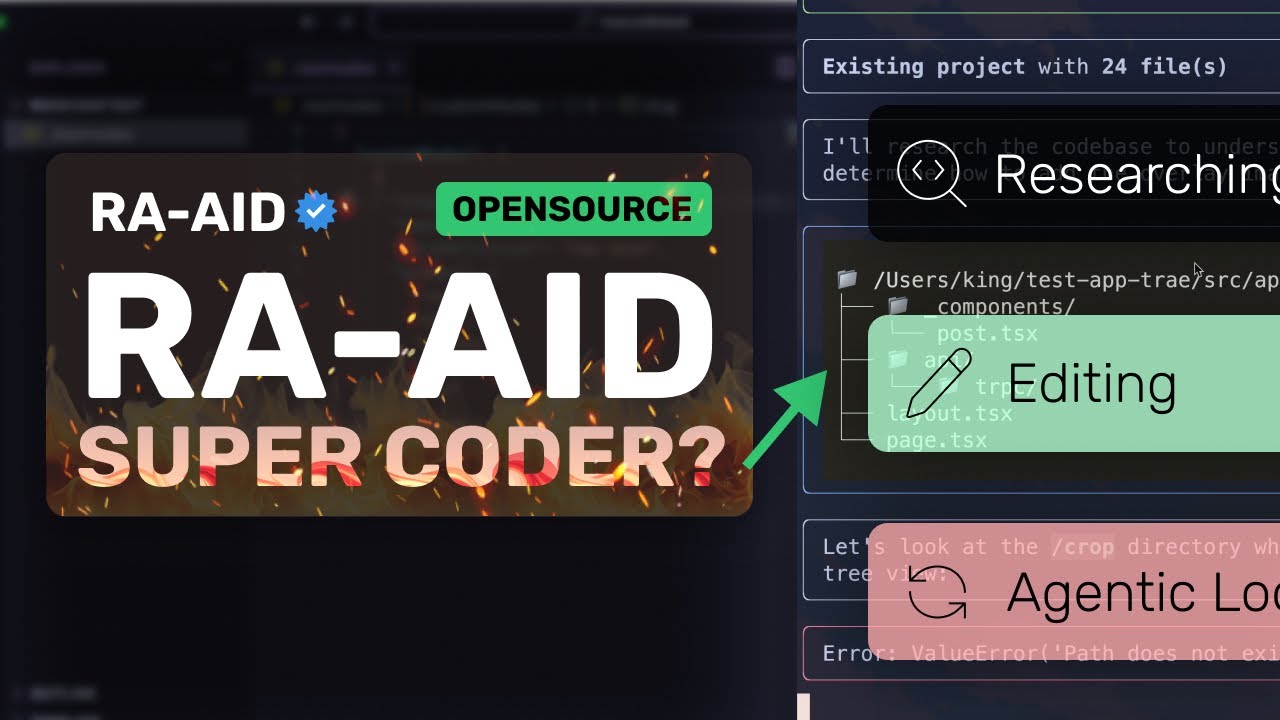 Ra-AID SUPER AGENTIC Coder : This 3-STEP Opensource Agentic CODER Beats CLINE & CURSOR?