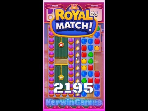 Royal Match Level 2195 - Hard Level - No Boosters Gameplay
