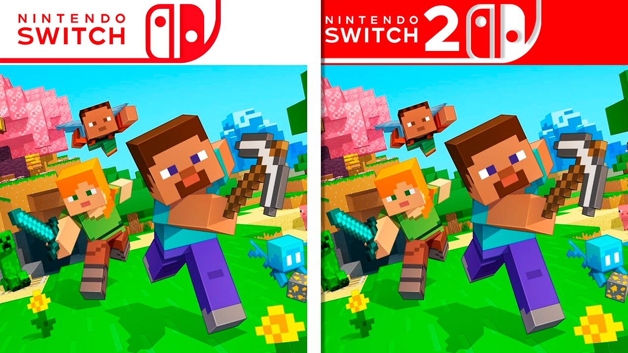 Minecraft | Switch 2 vs Switch | Graphics Comparison
