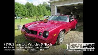 (1702) Tractor, Vehicles & Tools - Online Auction